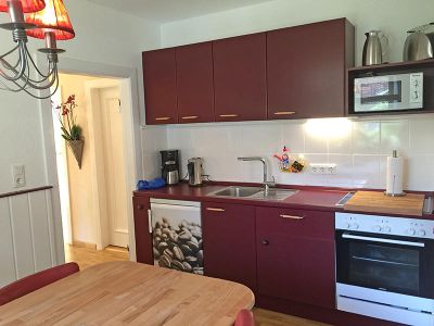 Ritterhude Pension Brighton-House: Eine komplett eingerichtete Küche für alle Gäste